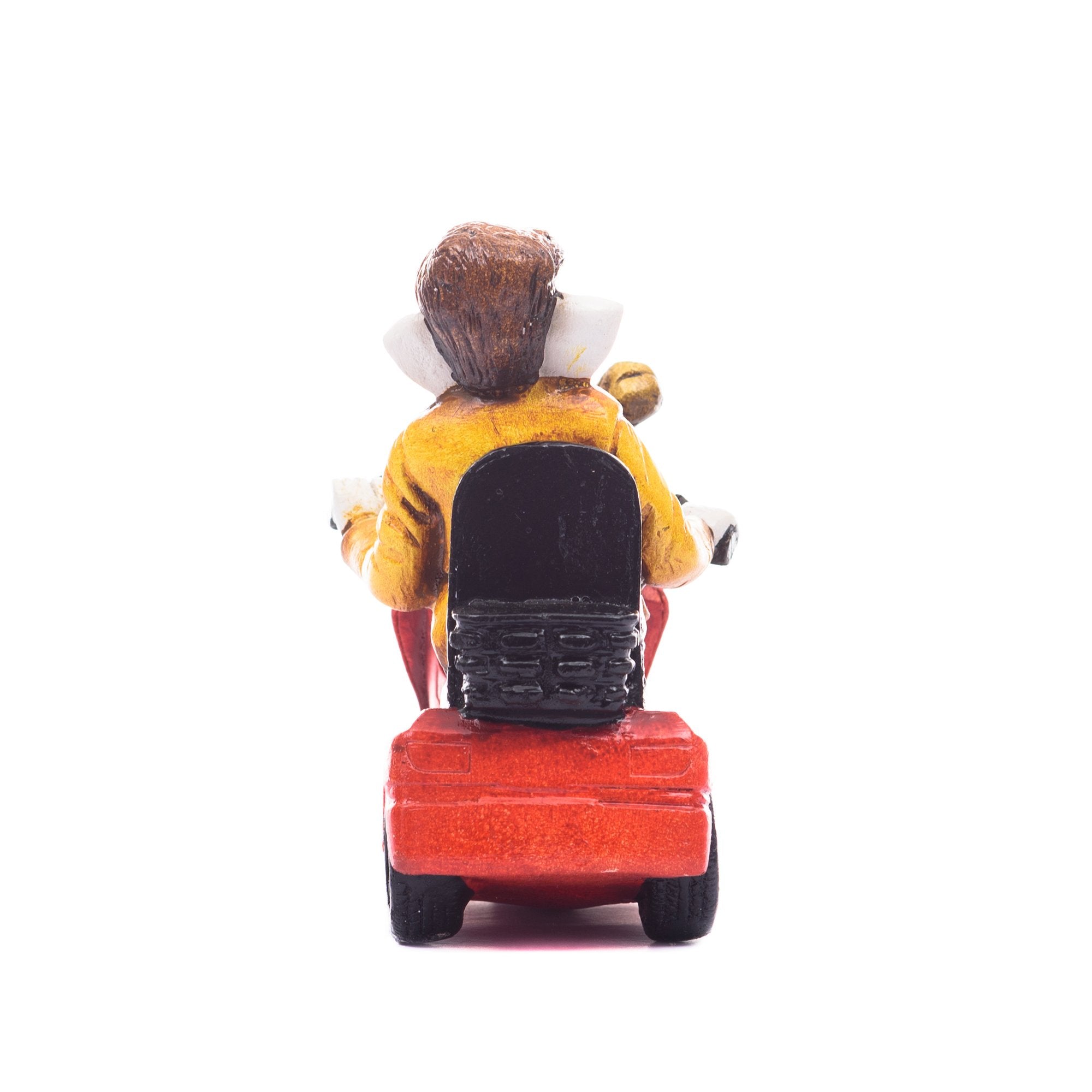 Ecraftindia Polyresin Shri Ganesh Statue (11.98 Cm X 8 Cm X 10.99 Cm, Red And Yellow)